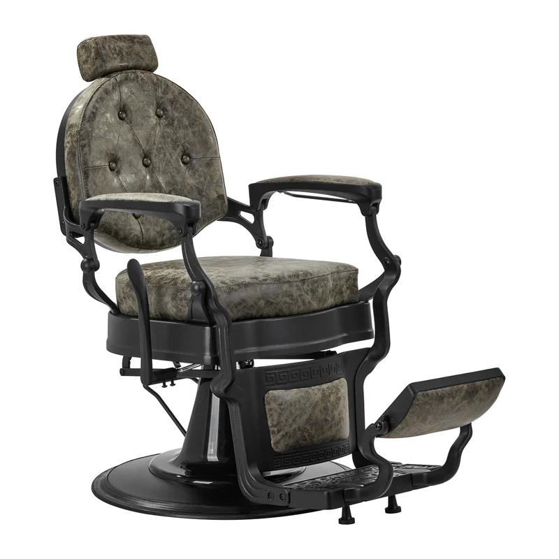 Barber chair, poltrona parrucchiere | PRESIDENT (verde anticato)