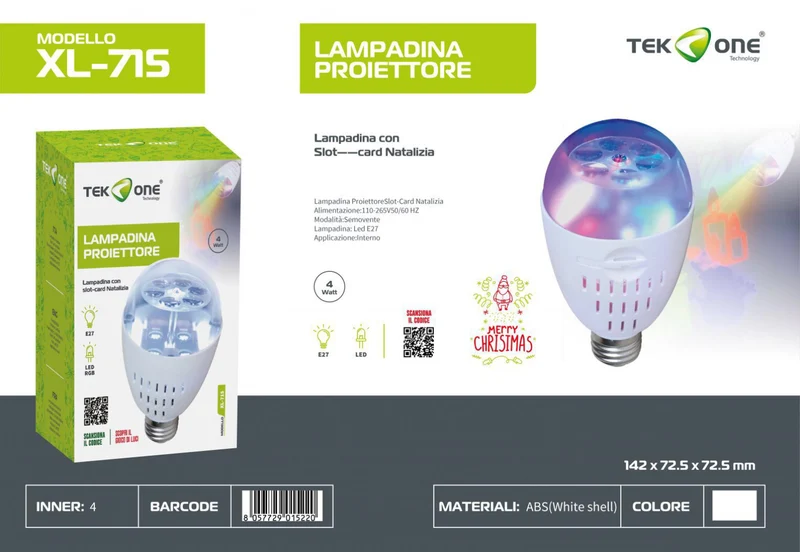 TEK ONE lampadina proiettore natalizia XL-715