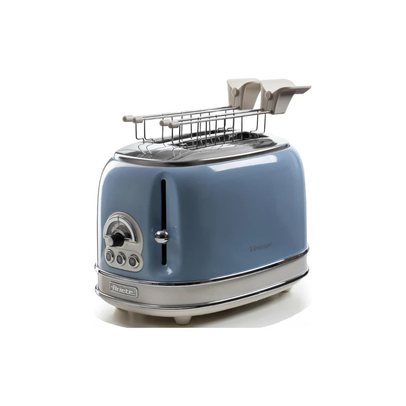 Ariete Tostapane Vintage Doppia Fetta Con Pinze - Azzurro Mod. 0155/05