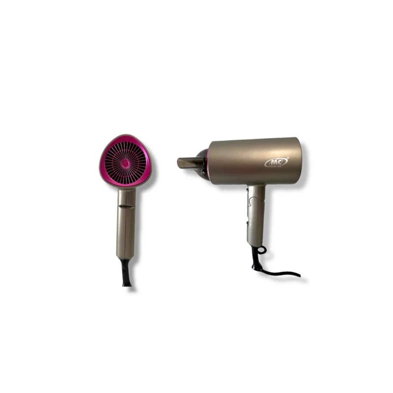 Mc Phon Professionale HD-1800 DC, 1800W Manico Pieghevole Con 2 Beccucci - GRIGIO