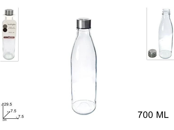 BOTTIGLIA VETRO C TAPPO 700ML