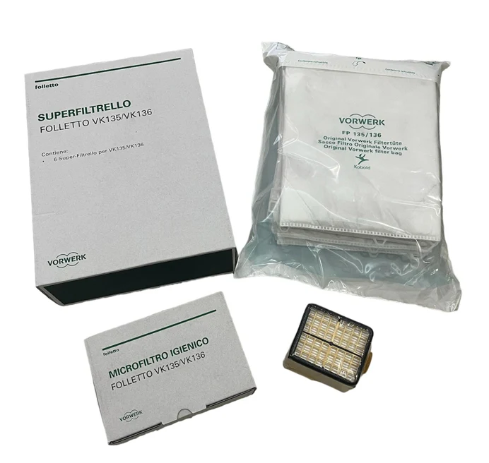 Sacchetti Folletto VK 135 / 136 + Filtro HEPA (originali)