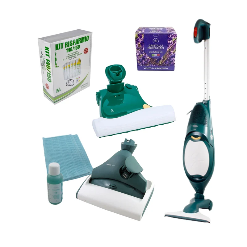 Combo Folletto VK 140 + Pulilava SP520 + Battitappeto EB360 (ricondizionato)