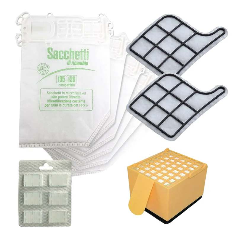 Kit Risparmio Sacchetti + Filtro + Griglie + Profumini VK 135 / 136