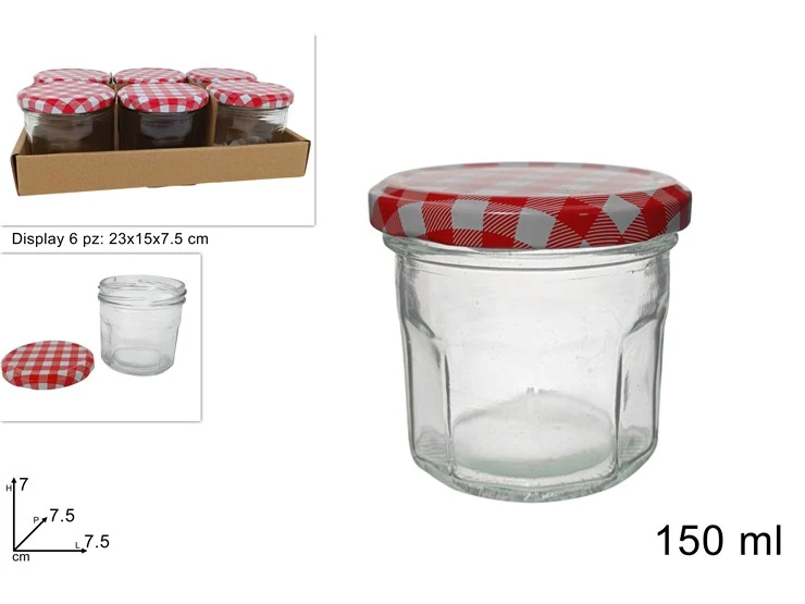 BARATTOLO VETRO MIELE 150ML CON TAPPO