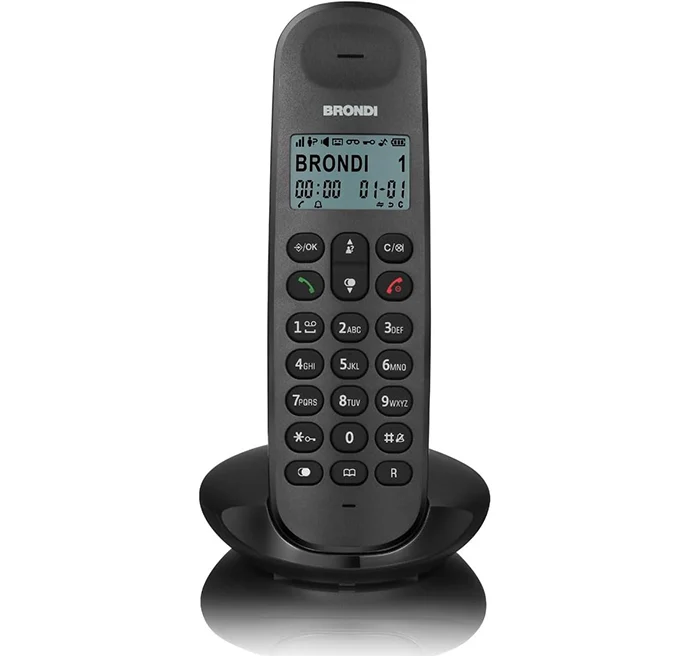 Cordless Telefono Brondi Lotus Nero