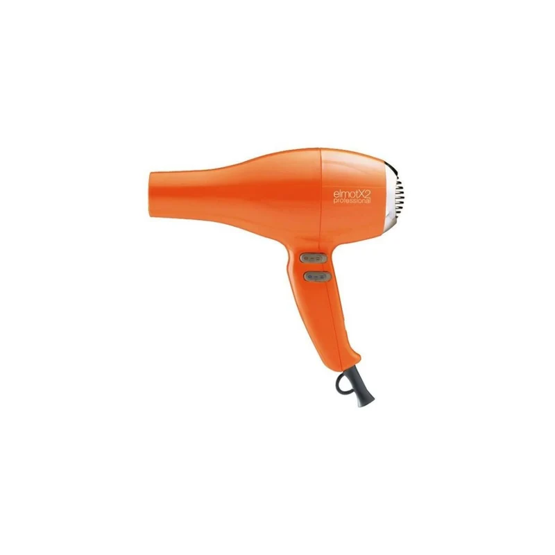Gamma+ Asciugacapelli Professionale 2000W Mod. Elmot X2 Arancio Con Diffusore