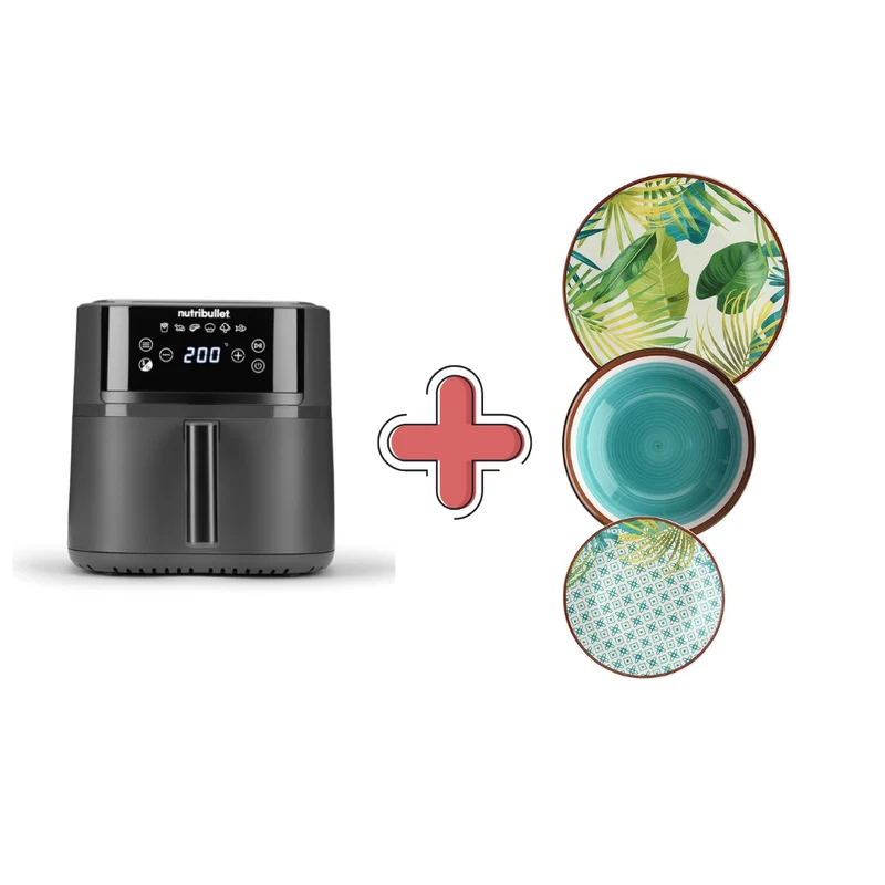 Nutribullet Friggitrice Ad Aria 6LT Mod. NBA0611DG + OMAGGIO Servizio Piatti 18pz Tognana