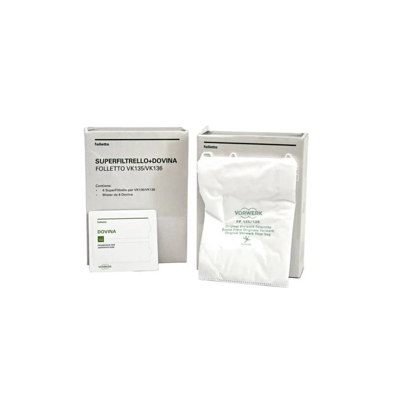 Sacchetti Originali Vorwerk Per Folletto Vk 135/Vk136 Con Dovina