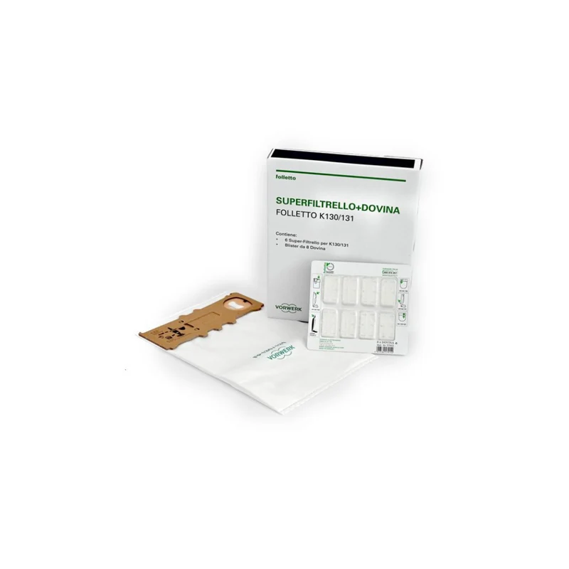 Sacchetti Originali Vorwerk Per Folletto Vk 130/Vk131 Con Dovina