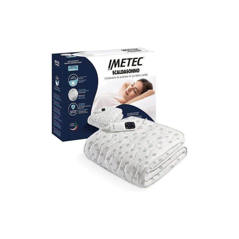 Imetec Scaldasonno Singolo Adapto Purity Cotone Antibatterico Mod.16881