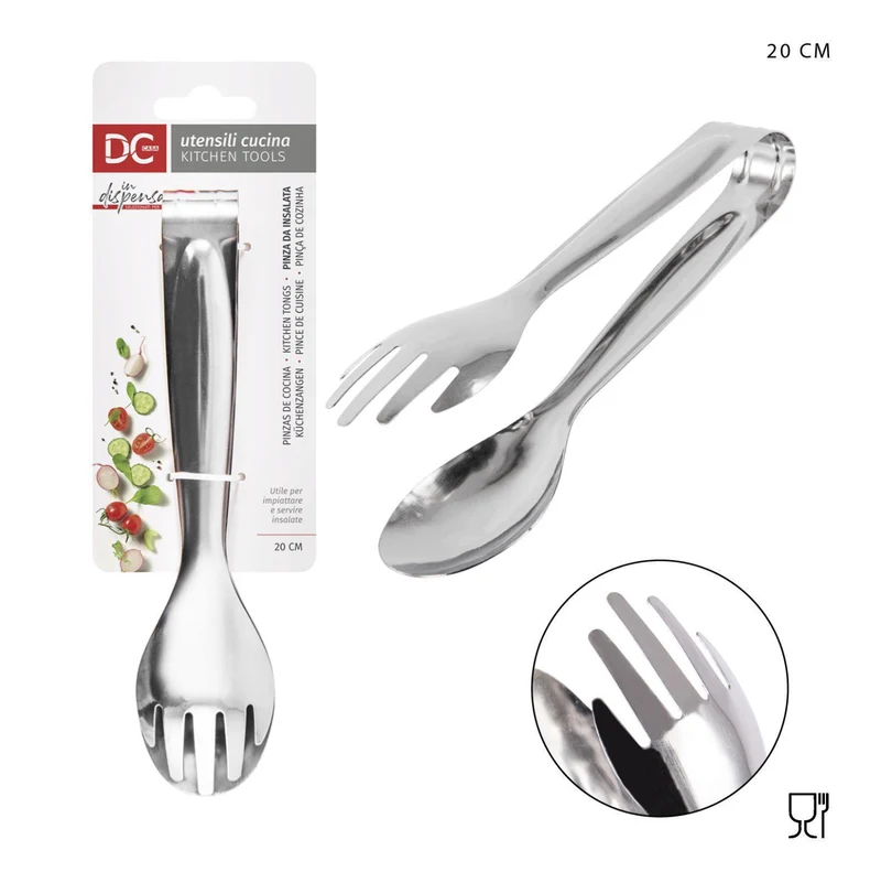 DC CASA pinza insalata acciaio 20cm