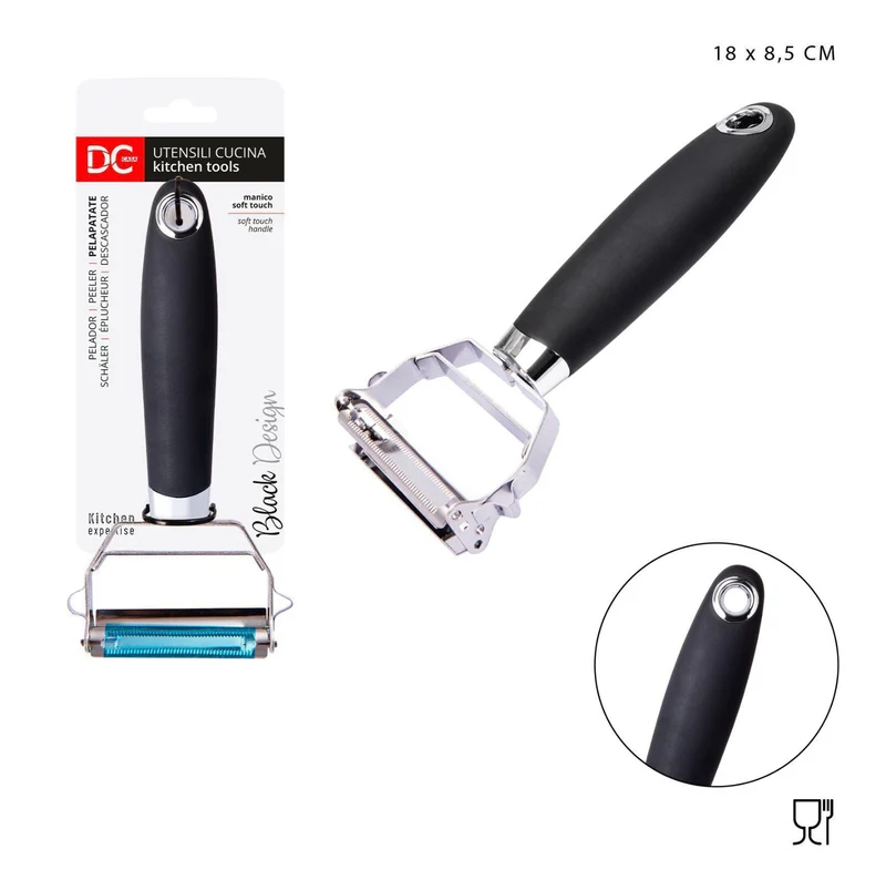 DC CASA L/BLACK pelapatate 2lame acciaio 18x8,5cm
