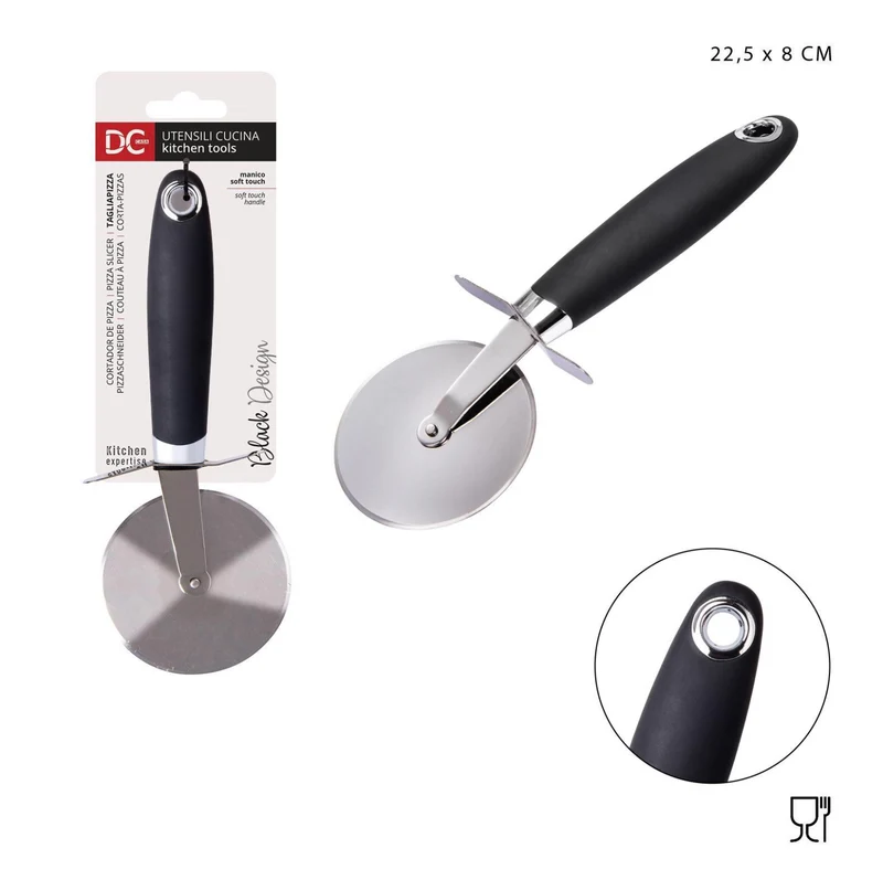 DC CASA L/BLACK tagliapizza acciaio 22,5x8cm