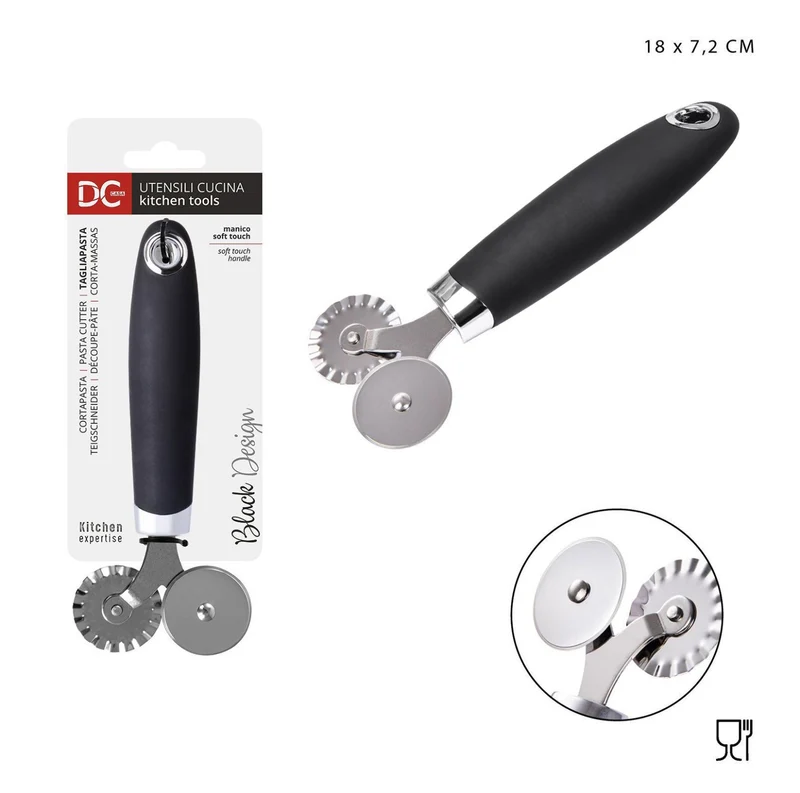 DC CASA L/BLACK tagliapasta 2 lame acciaio 18x7,2cm