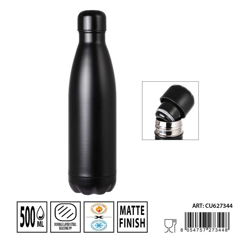DC CASA borraccia termica 500ml nero