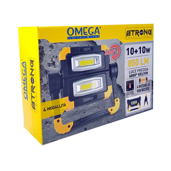 Torcia Doppia Led A Batteria Em141