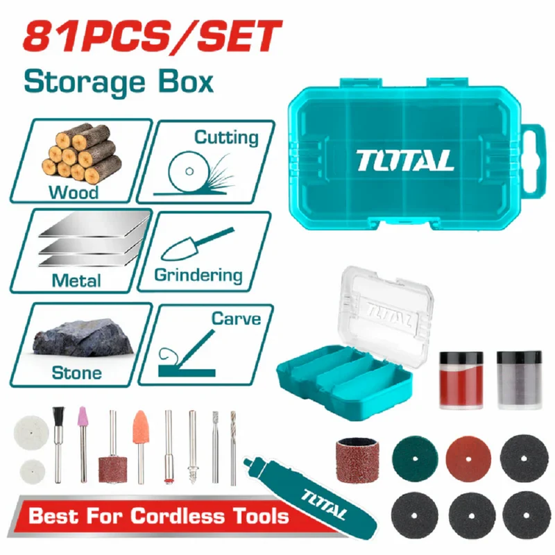 Accessori Per Mini Trapano Total Set 81 Pz