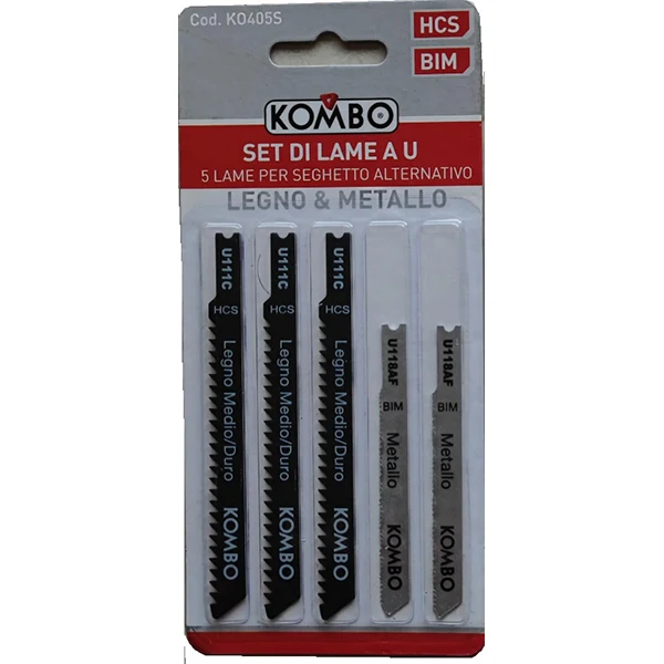 Kit 5 Lame "U" Seghetto Alt..Ko405s