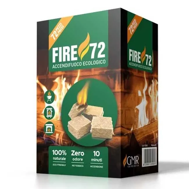 Accendifuoco Ecologico Fire 72 Cubi