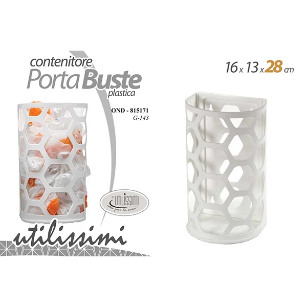 PORTA BUSTE PLASTICA BIANCO 16X13X28CM