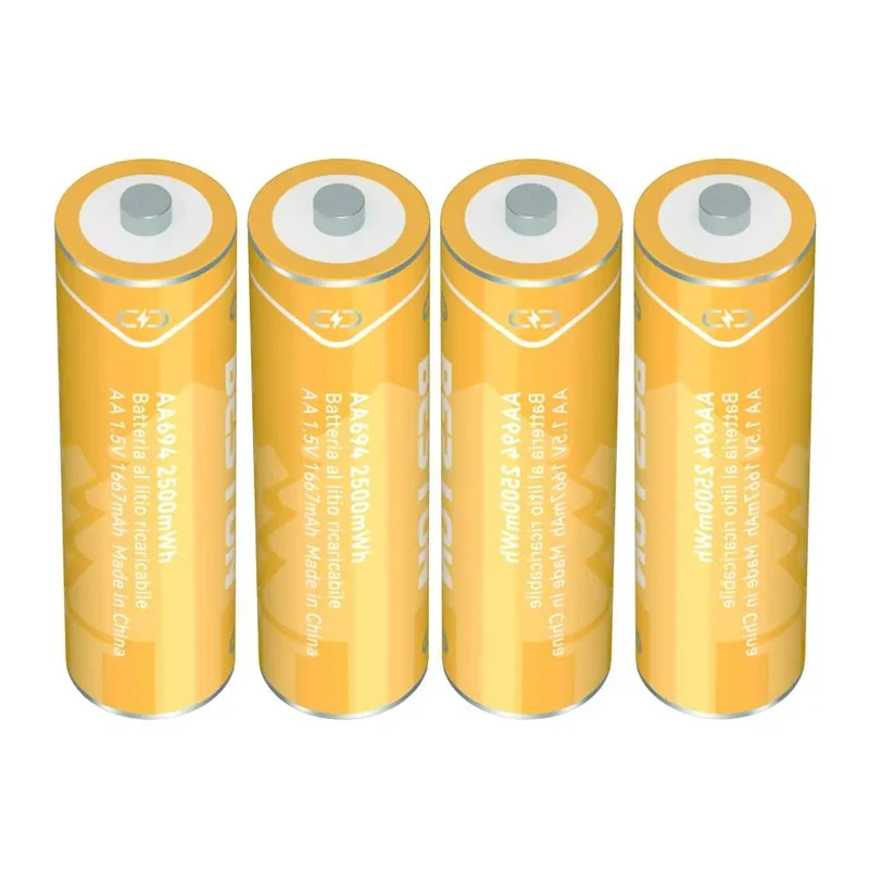 SET 4 BATTERIE AL LITIO RICARICABILI DA 2500MWH