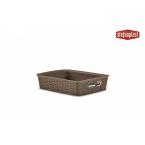 Cestino Linea Elegance Tortora 25x19x6h