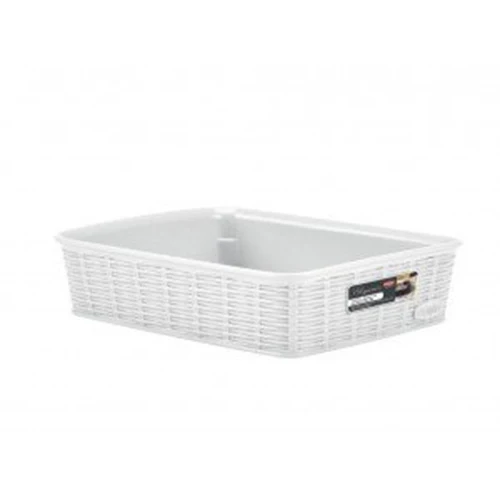 CESTINO LINEA ELEGANCE BIANCO 25X19X6H