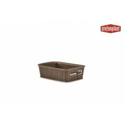 Cestino Linea Elegance Tortora 20x14x6h