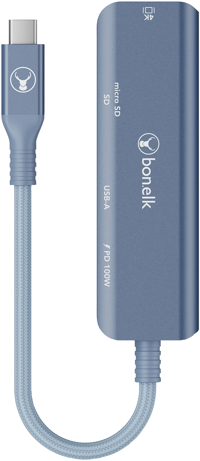 Bonelk Long-Life USB-C 5in1 Multiport Hub (Indigo)