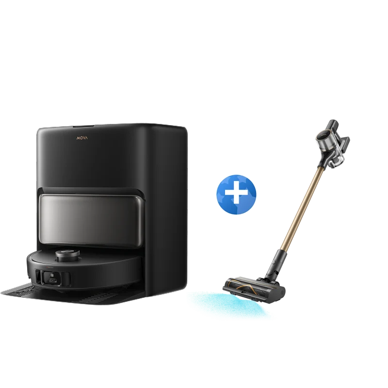 MOVA V50 Ultra Complete Robot aspirapolvere Nero + S5 Sense