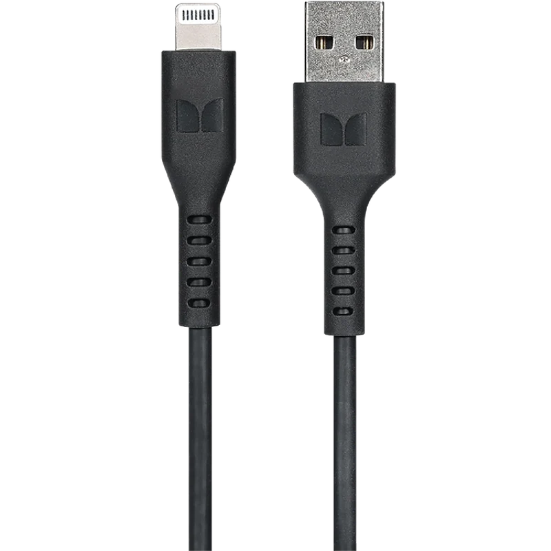 Monster TPE Lightning to USB-A 1.2M Cable Black