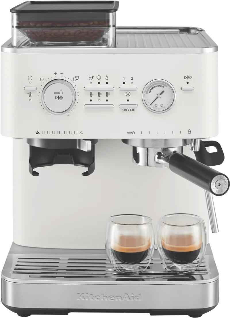 KitchenAid Semi Automatic Espresso Machine With Burr Grinder Porcelain
