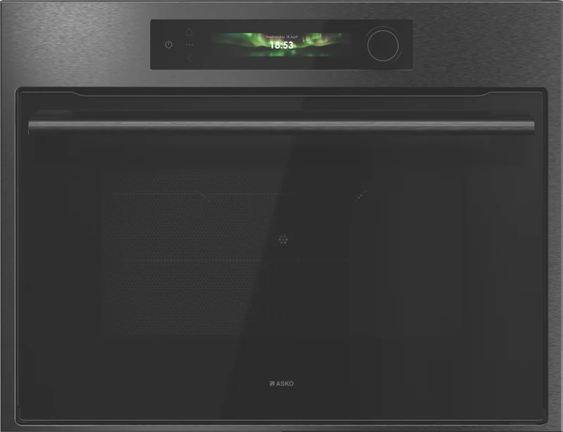 ASKO Craft Frame 45cm Combi Microwave Oven, Black Steel