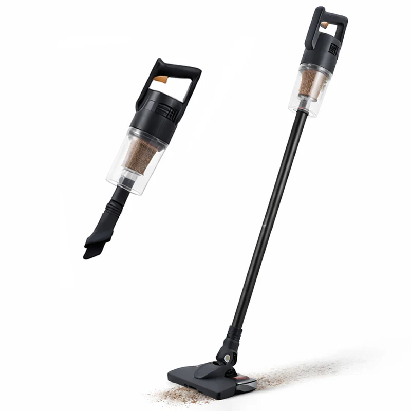 Scopa Elettrica 2 in 1 Aspirapolvere Salvaspazio Silenzioso con Serbatoio 500ml Nero