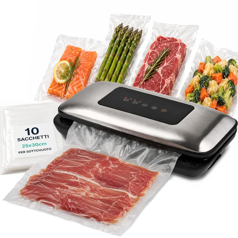 Macchina Sottovuoto e Sigilla 110W Forza Aspirante -600mBar per Alimenti