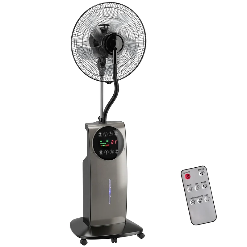 Ventilatore Nebulizzatore 90W con Serbatoio 3,1L 3 Modalità e 3 Velocità Oscillazione 70° e Timer