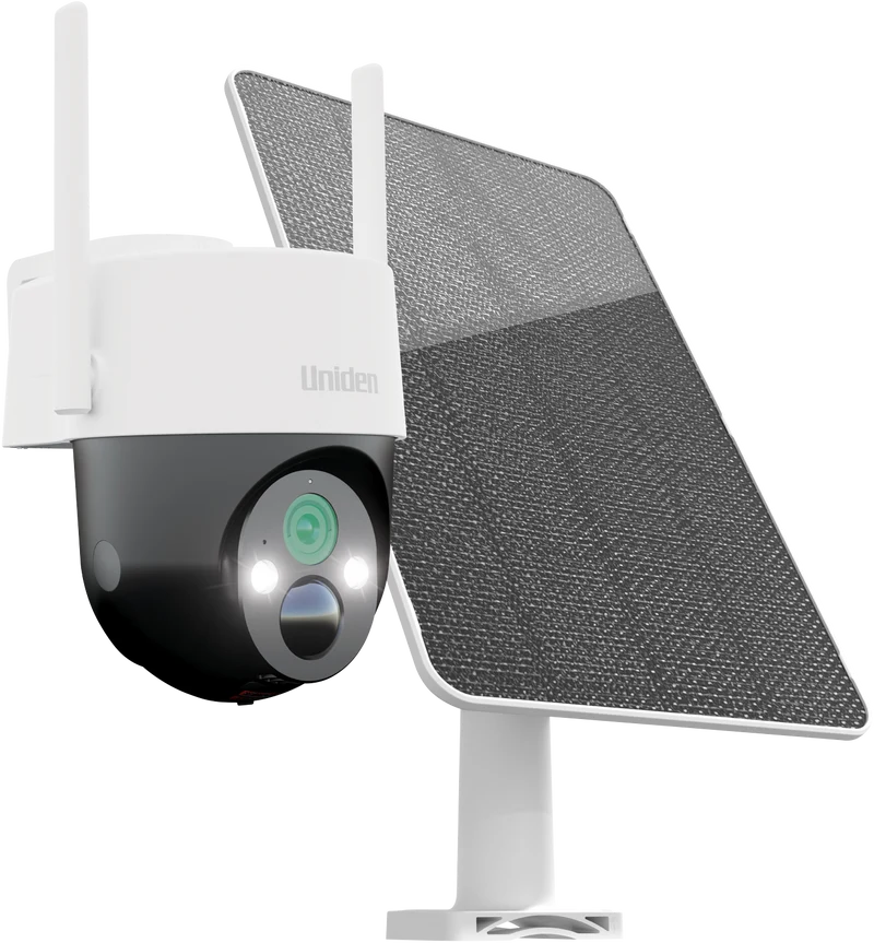 Uniden 2K Pan & Tilt Wireless Security Camera & Solar Panel