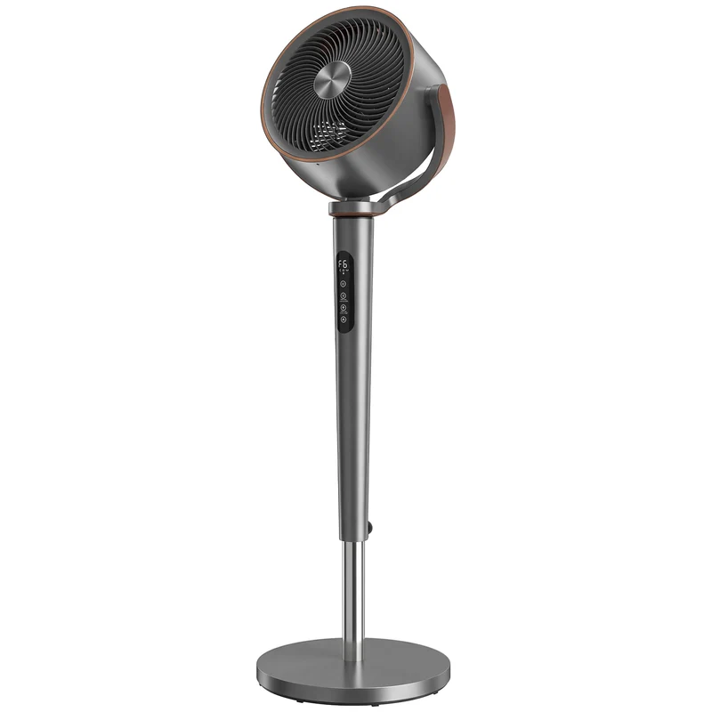 Ventilatore a Piantana 35,5x32,5x116,5 cm a 12 Velocità con Telecomando Timer 12h e Altezza Regolabile Grigio