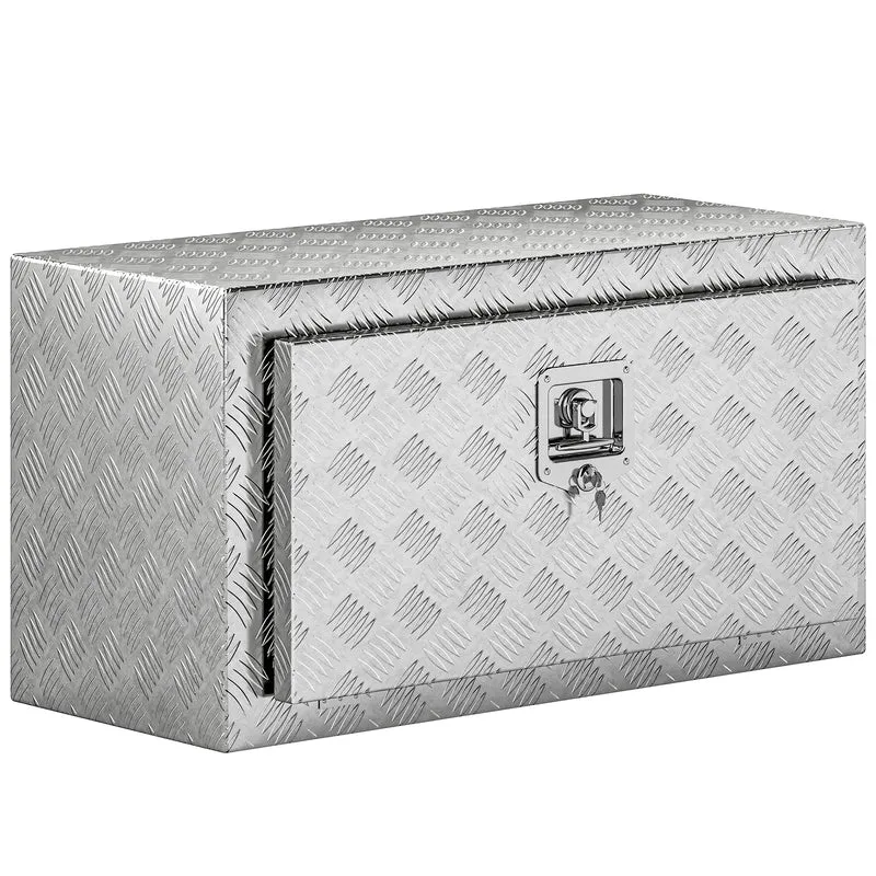 Cassetta degli Attrezzi Box Portautensili 76x35,5x40,6 cm Alluminio Argento