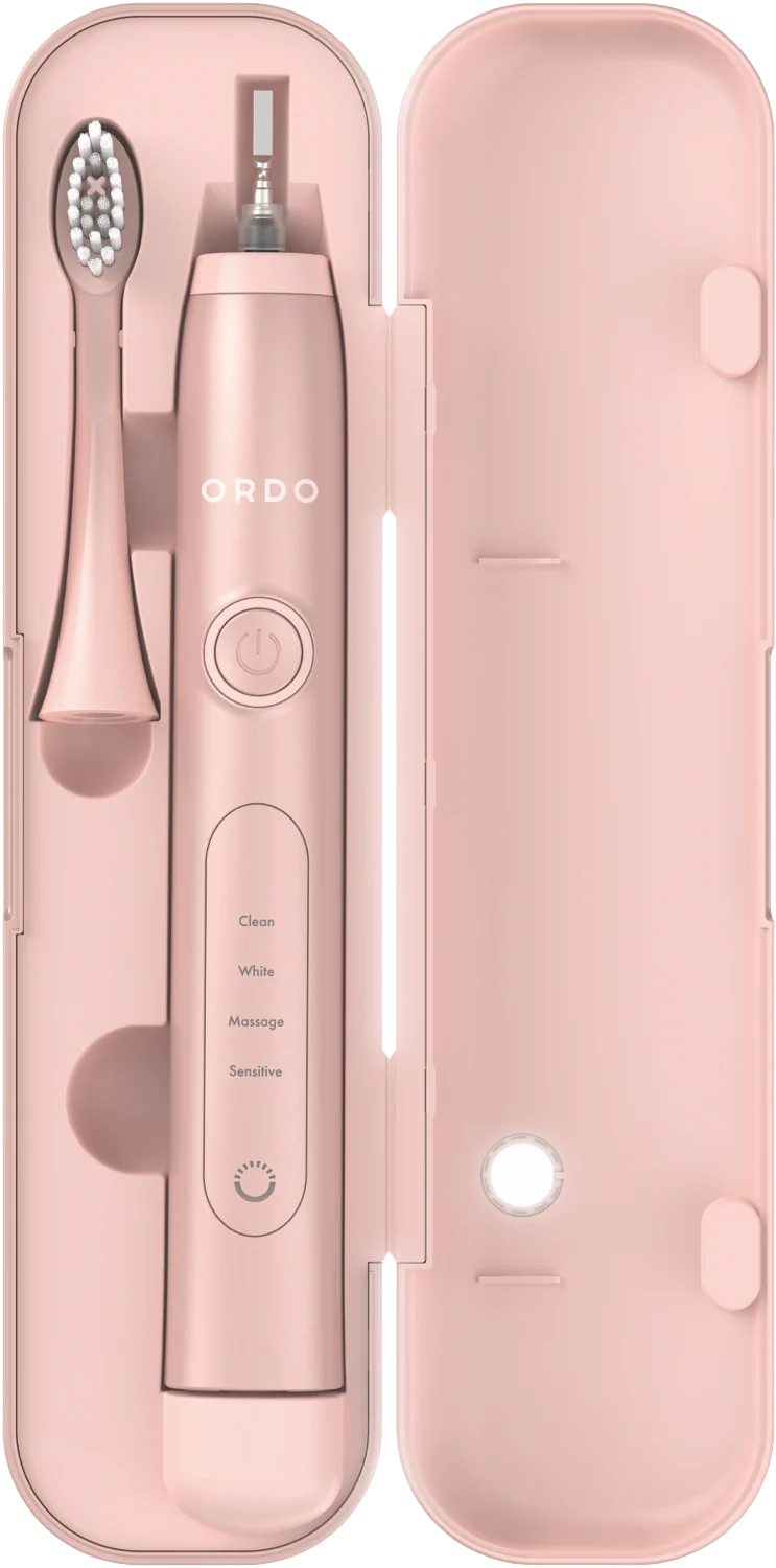 Ordo Sonic Plus Toothbrush And Charging Case Bundle Rose Gold