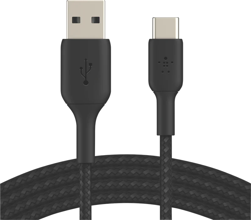 Belkin 3m Braided USB-C to USB-A Cable (Black)