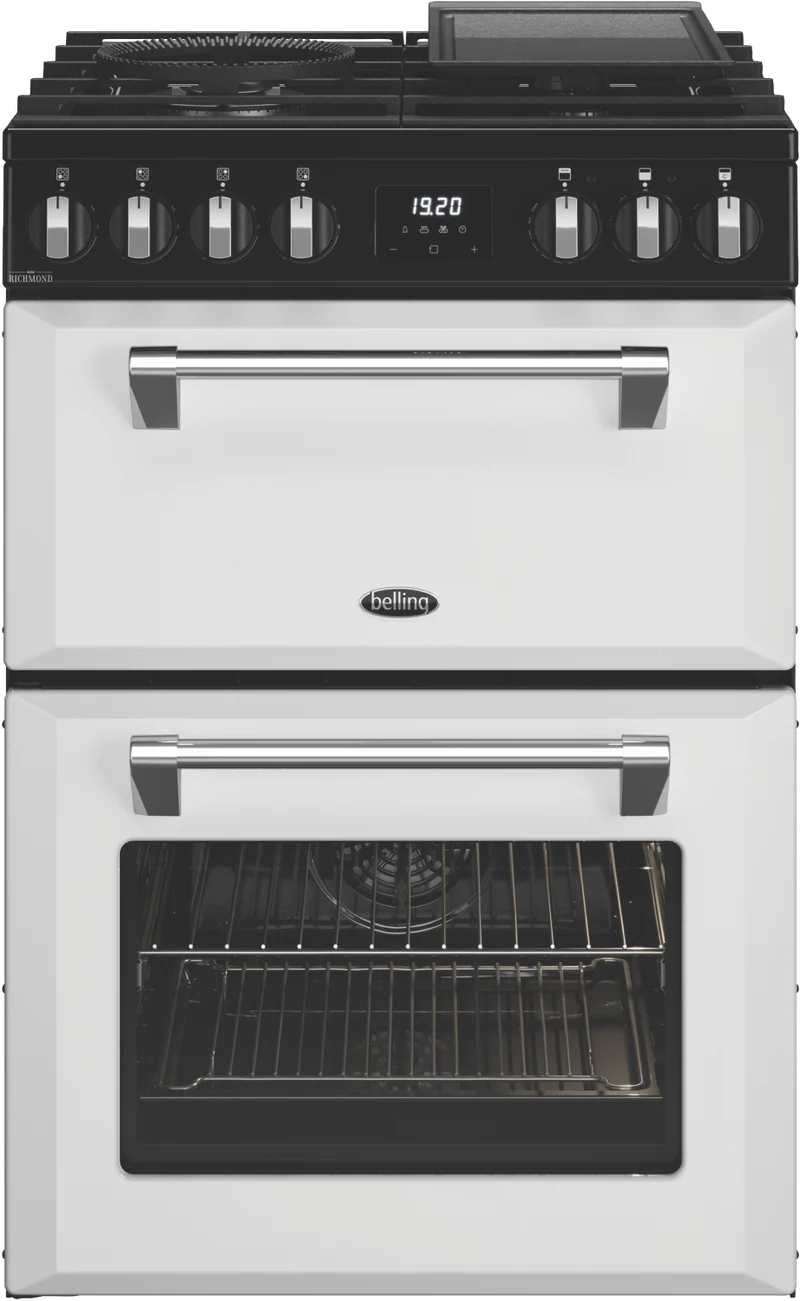 Belling Mini Richmond 60cm Dual Fuel Freestanding Cooker, White