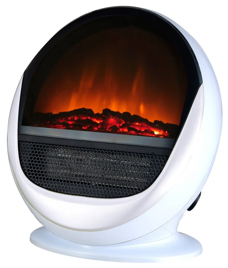 Stufa Elettrica da Pavimento Effetto Fiamma 1500W CheminArte Pop Fire Bianca