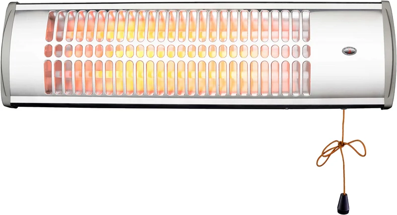 Stufa Elettrica ad Infrarossi 56x13,5x16,5 cm da Parete 1200W Qlima EBH 112