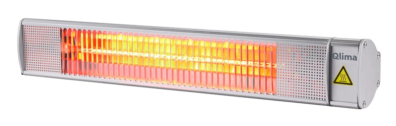 Stufa Elettrica da Parete per Esterno 2000W Qlima PEW3020 Silver