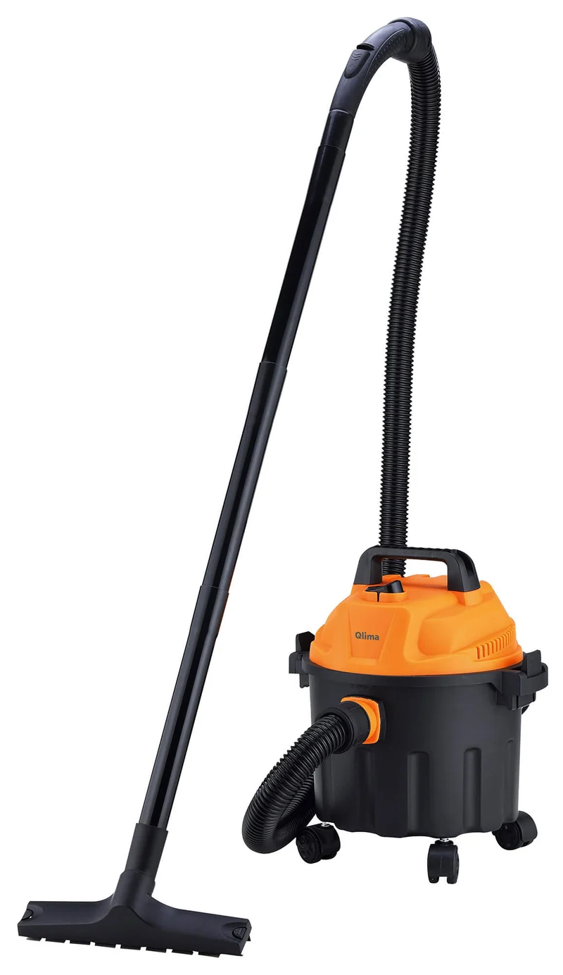 Bidone Aspirapolvere Aspiratore Solidi e Liquidi 1000W Qlima WDZ510 Nero e Arancione