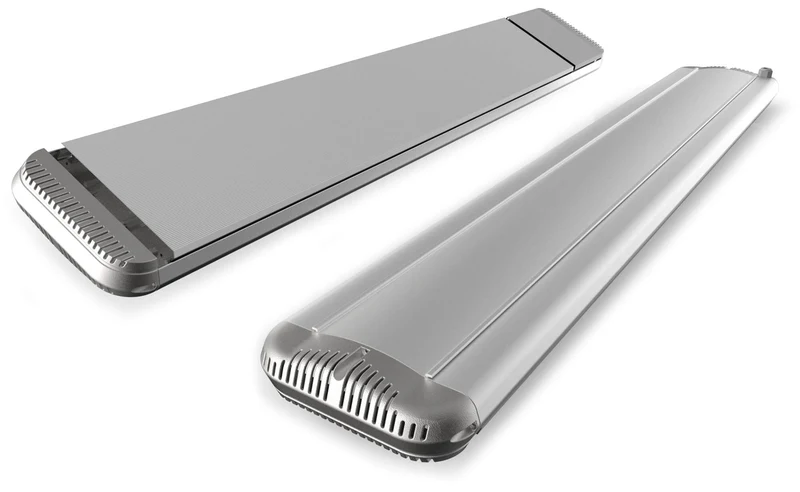 Stufa Elettrica ad Infrarossi 171x20,1x5,8 cm da Soffitto 2400W in Alluminio Dimmerabile Moel Hot-Top Silver