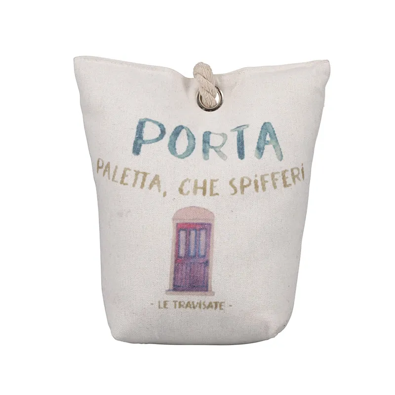 Fermaporta 20x10x20 cm 100% poliestere VdE Tivoli 1996 Le Travisate Bianco