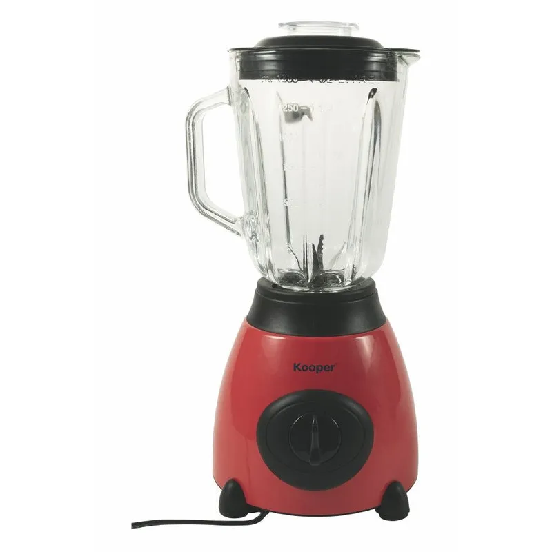 Frullatore Elettrico 1,5 Litri 2 Velocità 500W Kooper Rosso